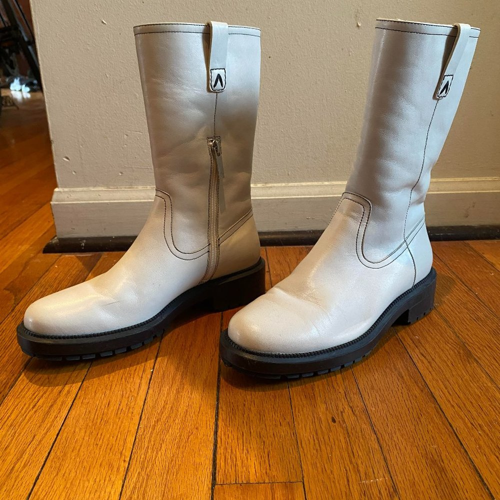 Aquatalia Designer Mid Calf Boots, Size 8